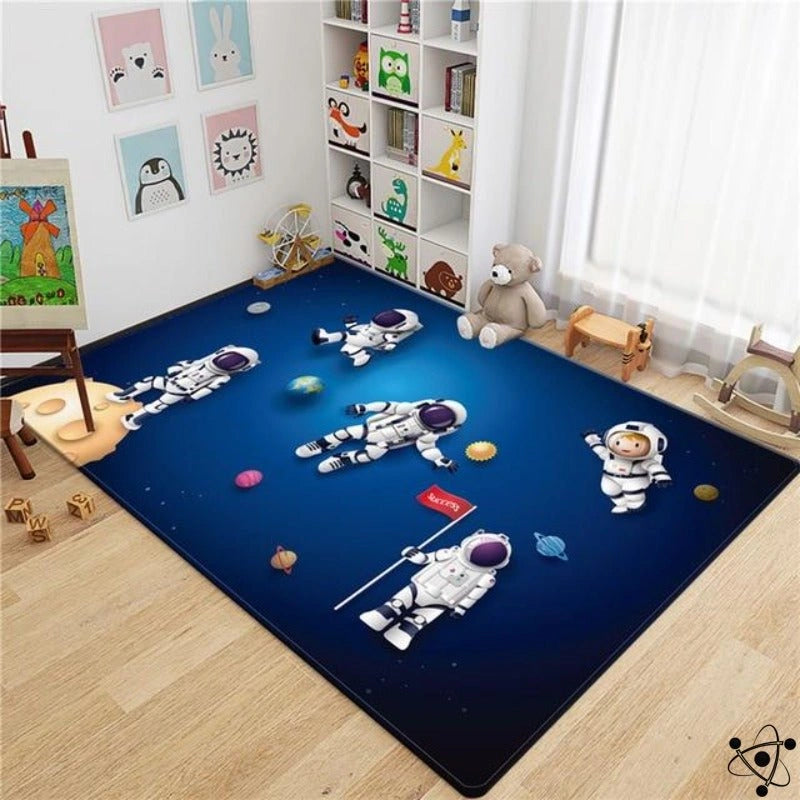 3D Carpet Astronauts Science Decor