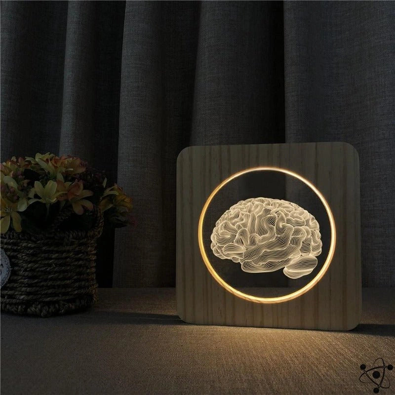 3D Night Light Brain Science Decor