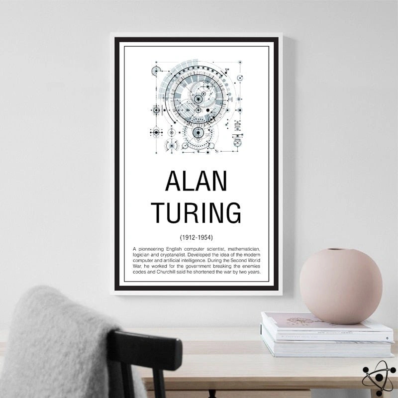 Alan Turing Poster Science Decor
