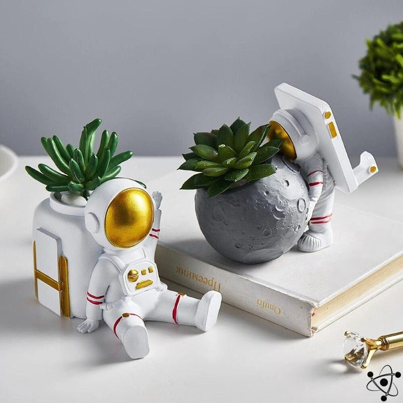 Astronaut Succulents Pot Science Decor