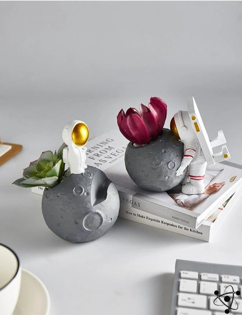 Astronaut Succulents Pot Science Decor