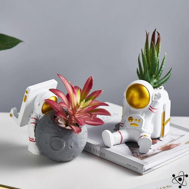 Astronaut Succulents Pot Science Decor