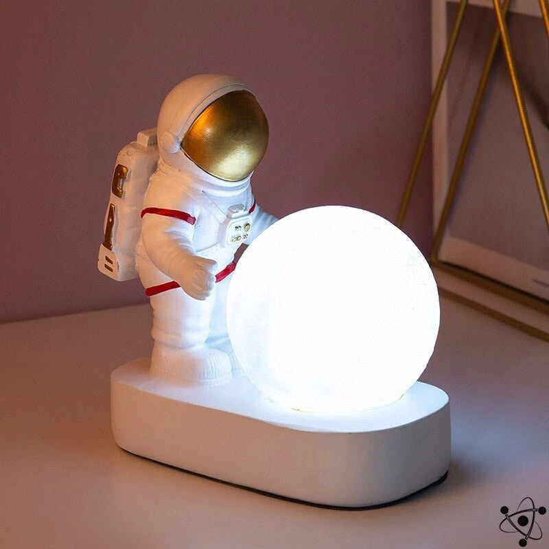 Astronaut and Moon Nightlight Science Decor