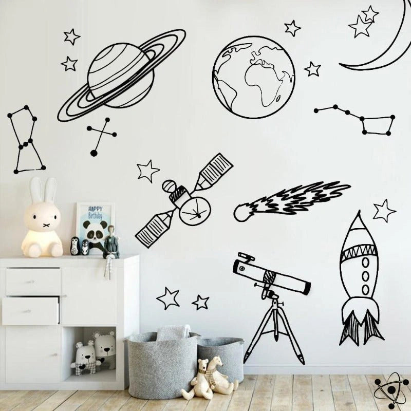 Astronomy Stickers Science Decor