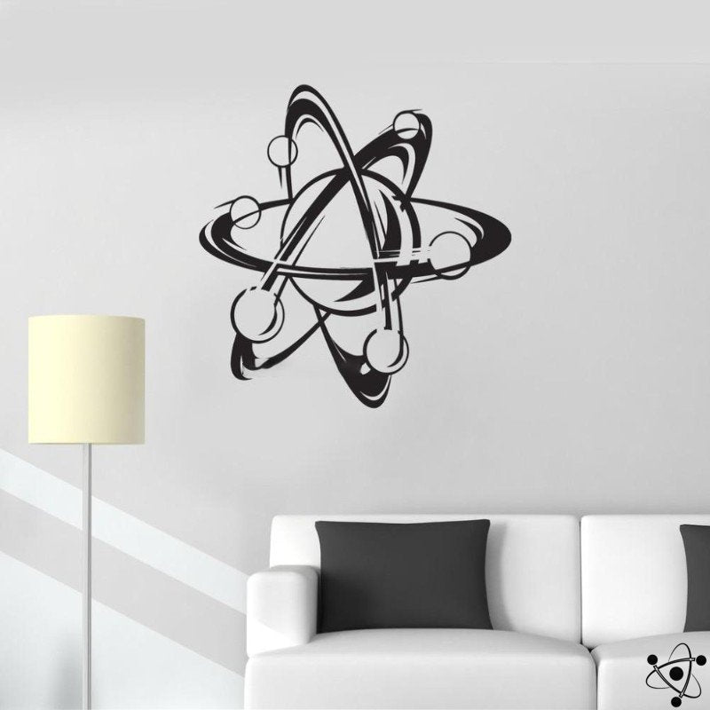 Atom Sticker Science Decor