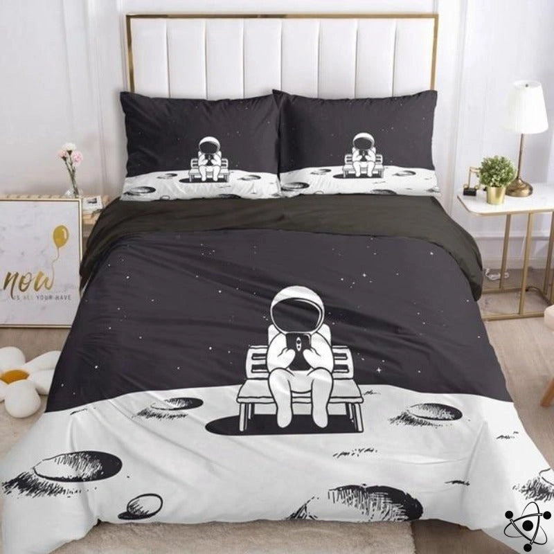 Bench Astronaut Duvet Cover Science Decor