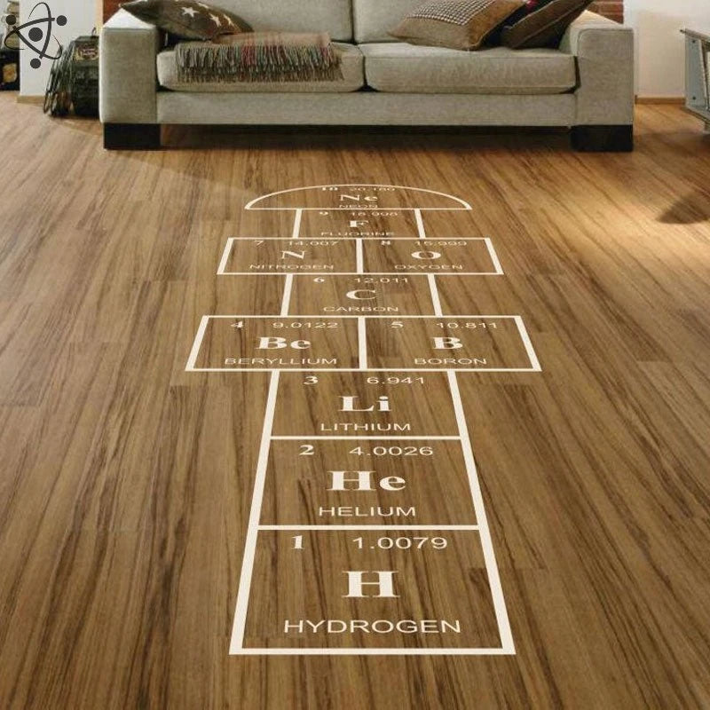 Chemistry Hopscotch Wall Sticker Science Decor