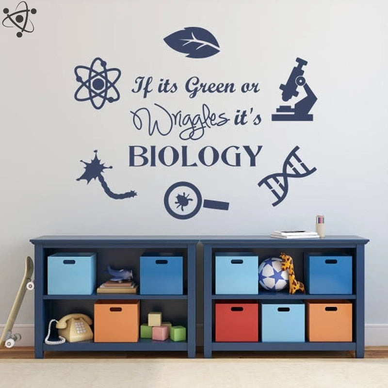 Classroom School Biology Wall Stickers Science Decor
