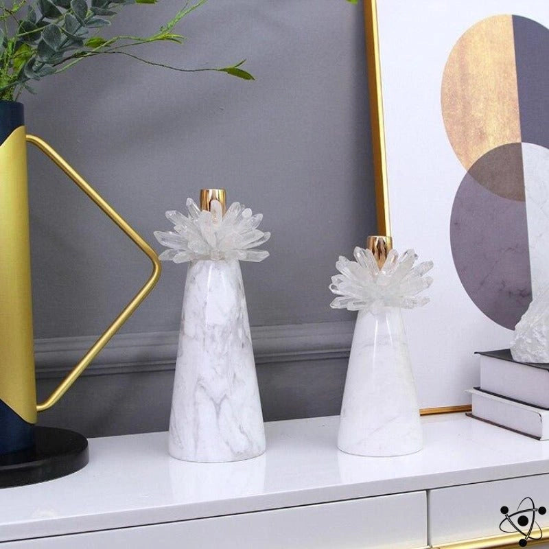 Crystal Candlestick Science Decor