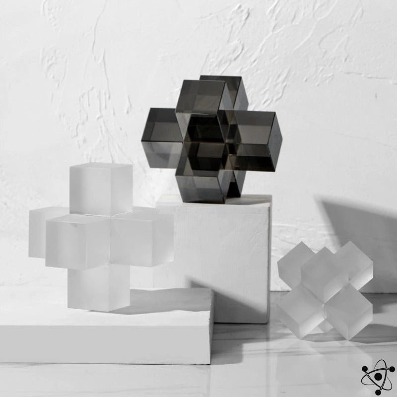 Crystal Decoration Cube Science Decor