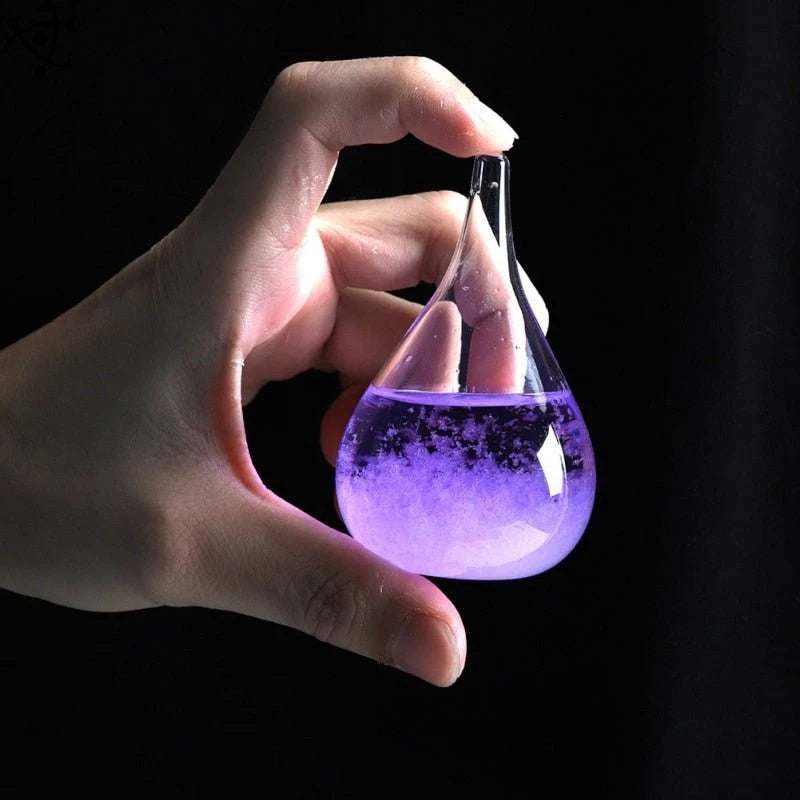 Crystal Transparent Storm Glass Drop Shape Science Decor
