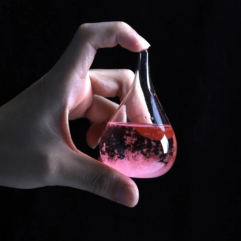 Crystal Transparent Storm Glass Drop Shape Science Decor