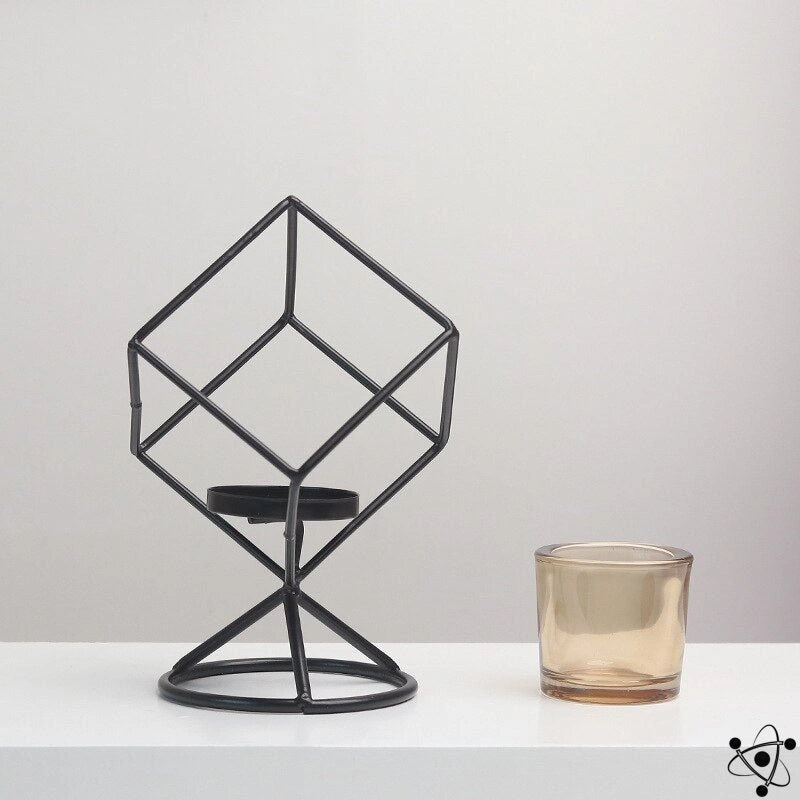 Cubic Structure Candle Holders Science Decor