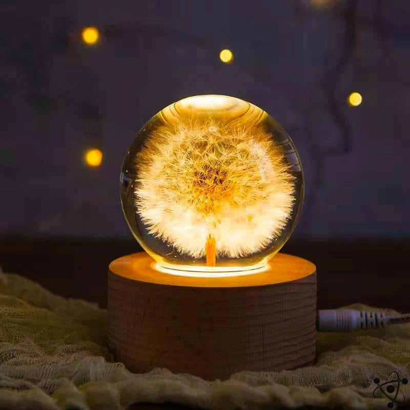 Dandelion Crystal Ball Science Decor