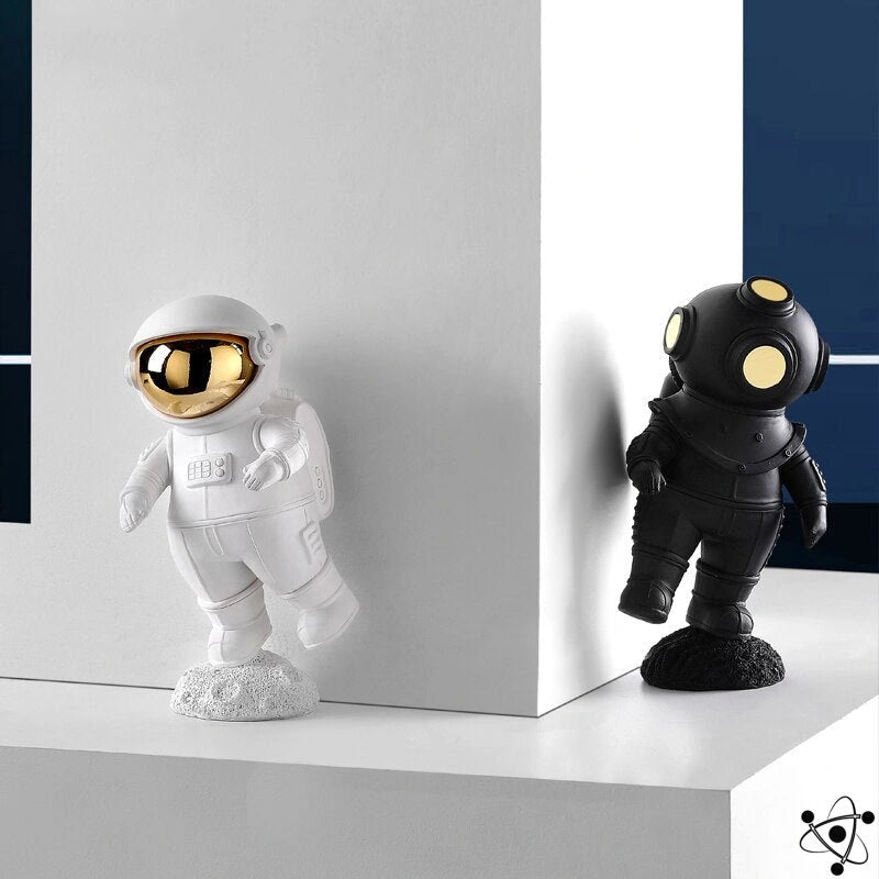 Diver & Astronaut Figurine Science Decor