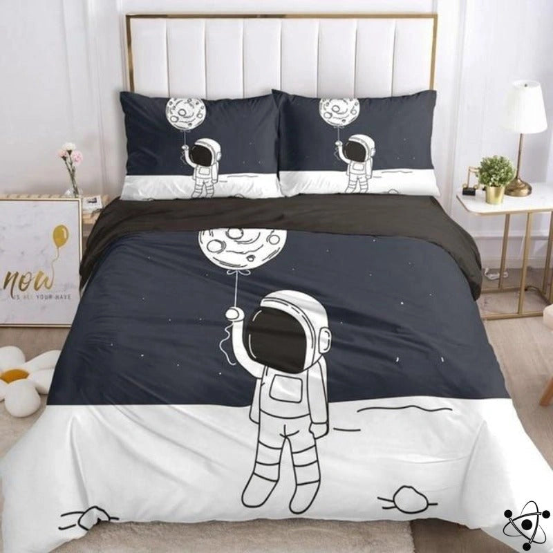 Metero Astronaut Print Pattern Duvet Cover Bedding Set