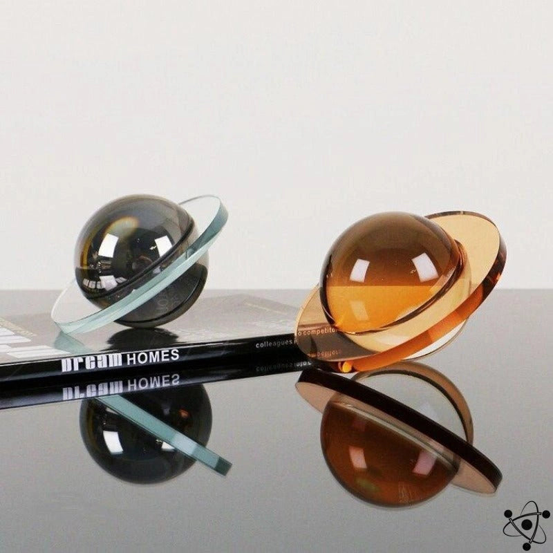 Flying Saucer Crystal Sphere Science Decor