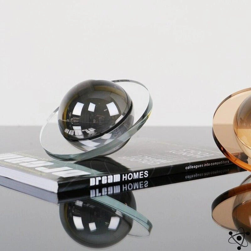 Flying Saucer Crystal Sphere Science Decor