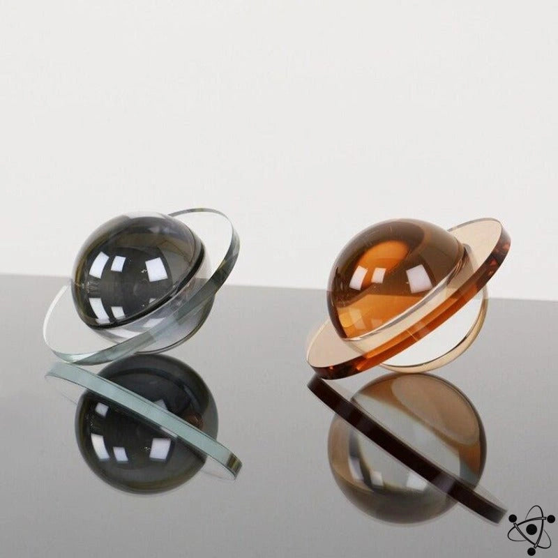 Flying Saucer Crystal Sphere Science Decor