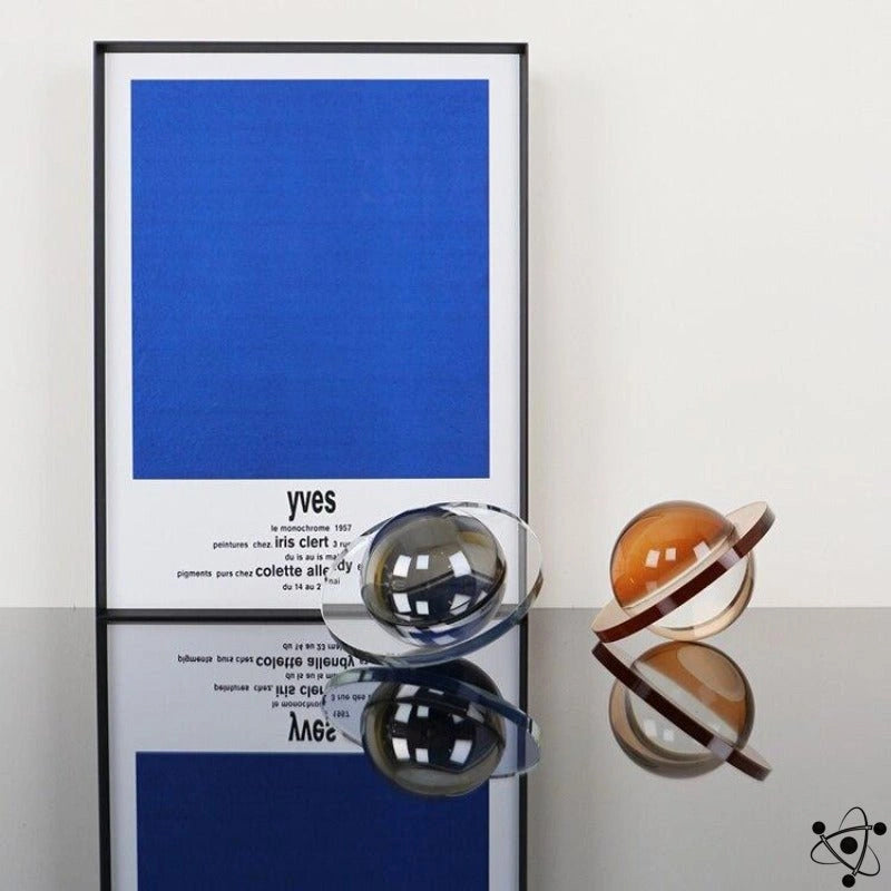 Flying Saucer Crystal Sphere Science Decor