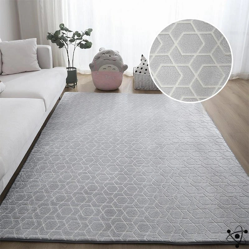 Geometric Glow-in-the-Dark Rug Science Decor
