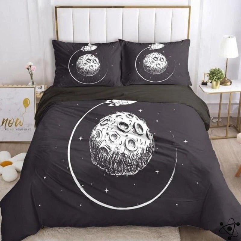 Gravity Rocket Duvet Cover Science Decor