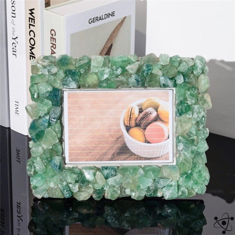 Green Fluorite Photo Frame Science Decor