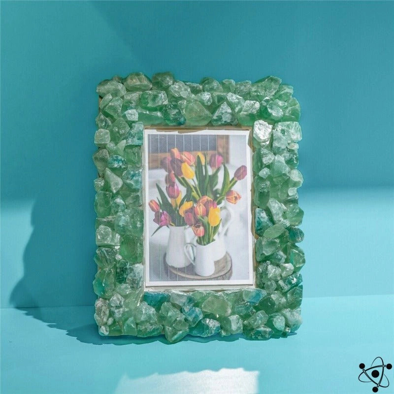 Green Fluorite Photo Frame Science Decor