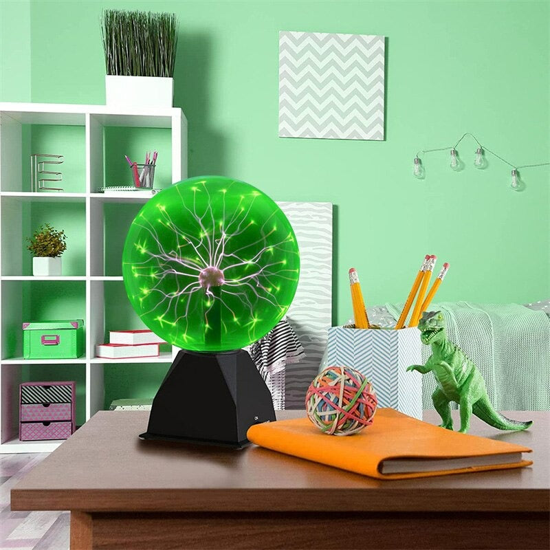 Green Plasma Lamp Science Decor