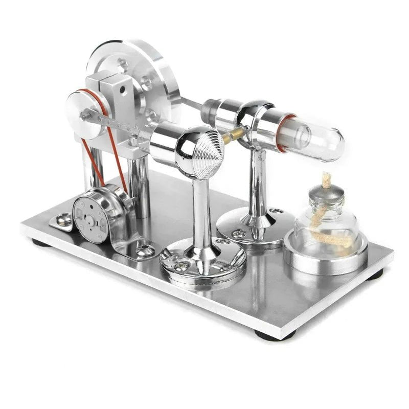 Candle-Powered Stirling Engine Science Decor