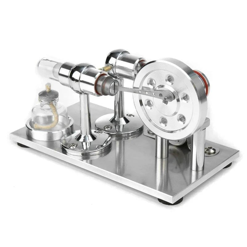 Candle-Powered Stirling Engine Science Decor