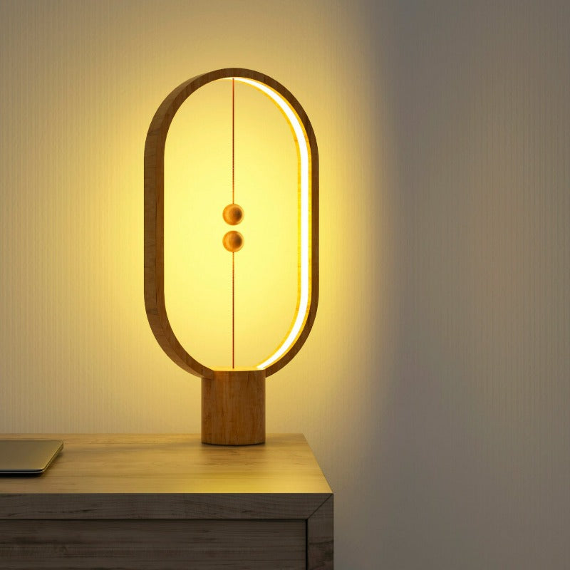 Heng Balance Design Lamp Wood Grain Science Decor