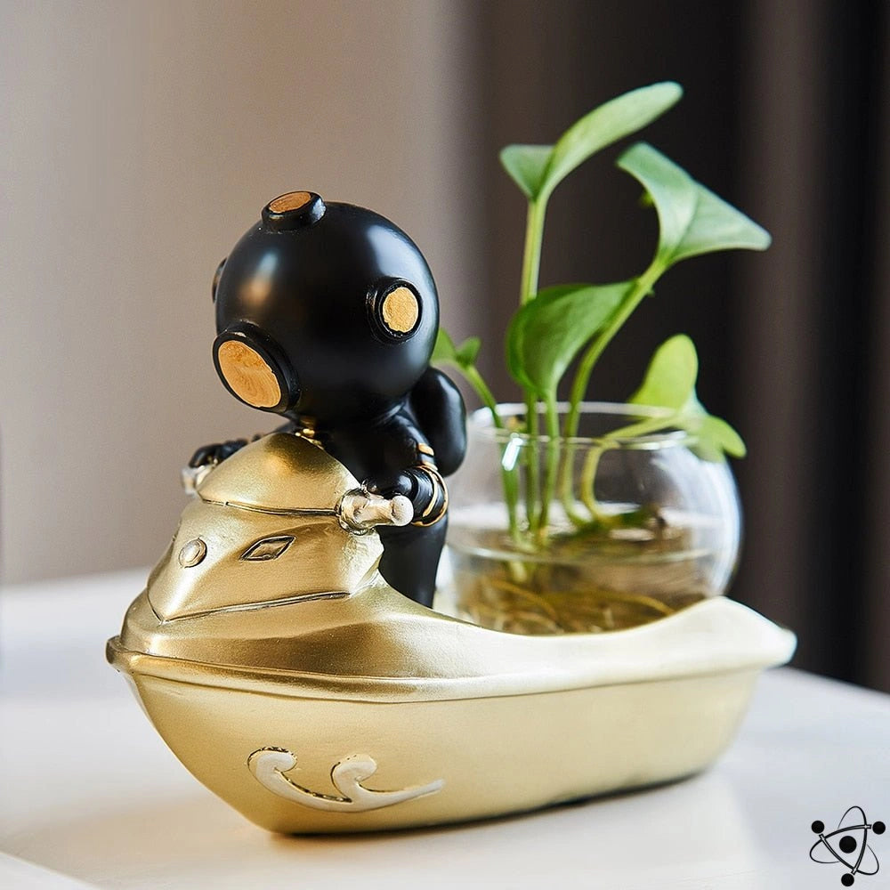 Hydroponic Vase Diver Science Decor