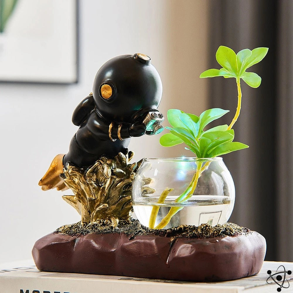 Hydroponic Vase Diver Science Decor