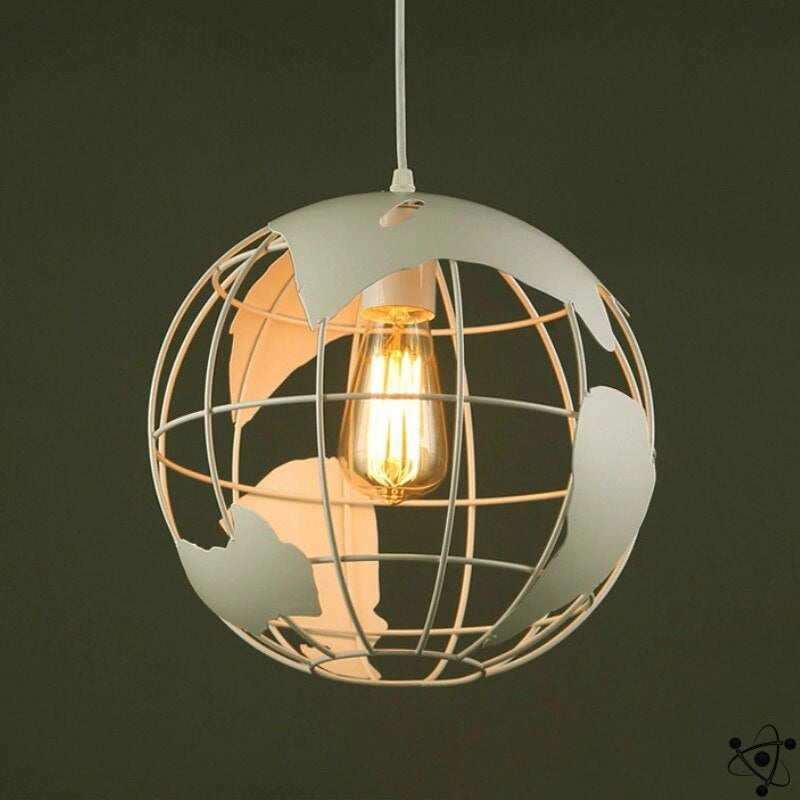 Industrial Globe Chandelier Science Decor