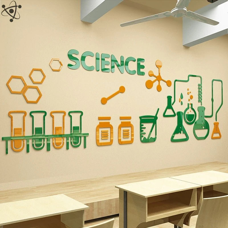 Laboratory Tool School Classroom Wall Sticker Science Decor