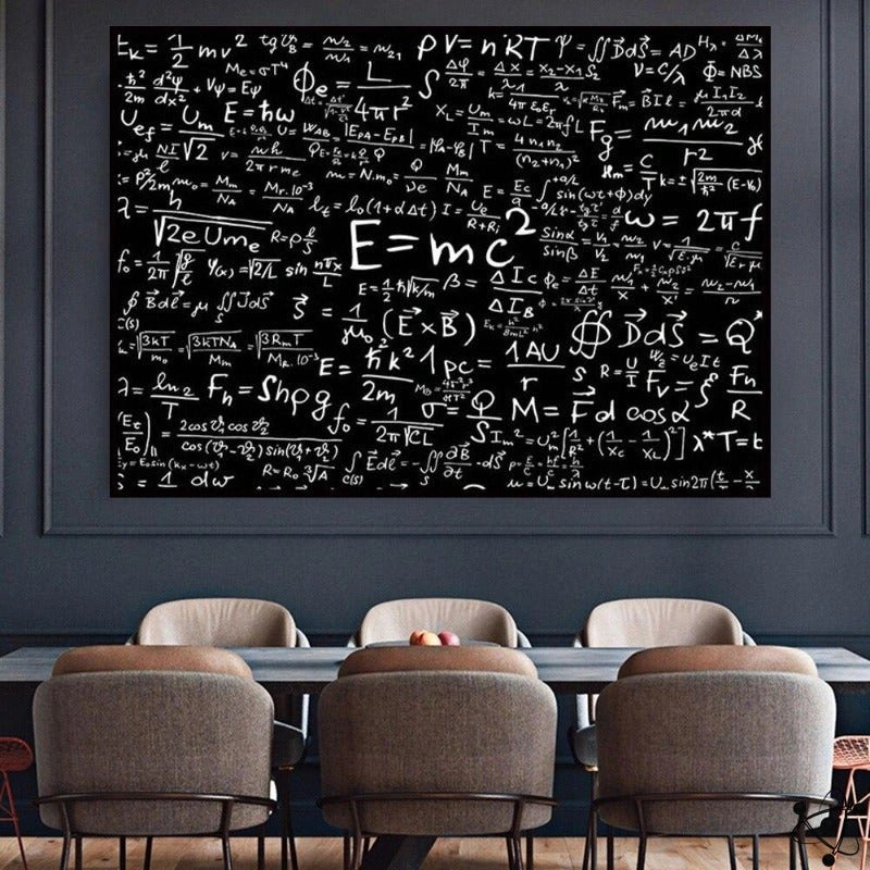 Mathematical Equation Poster E=Mc² Science Decor