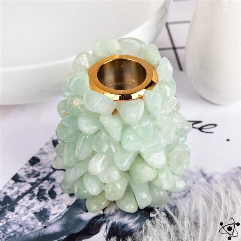 Natural Stone Candle Holder Science Decor