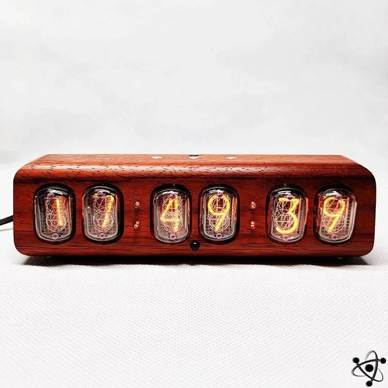 Nixie In Walnut Bluetooth Clock Science Decor