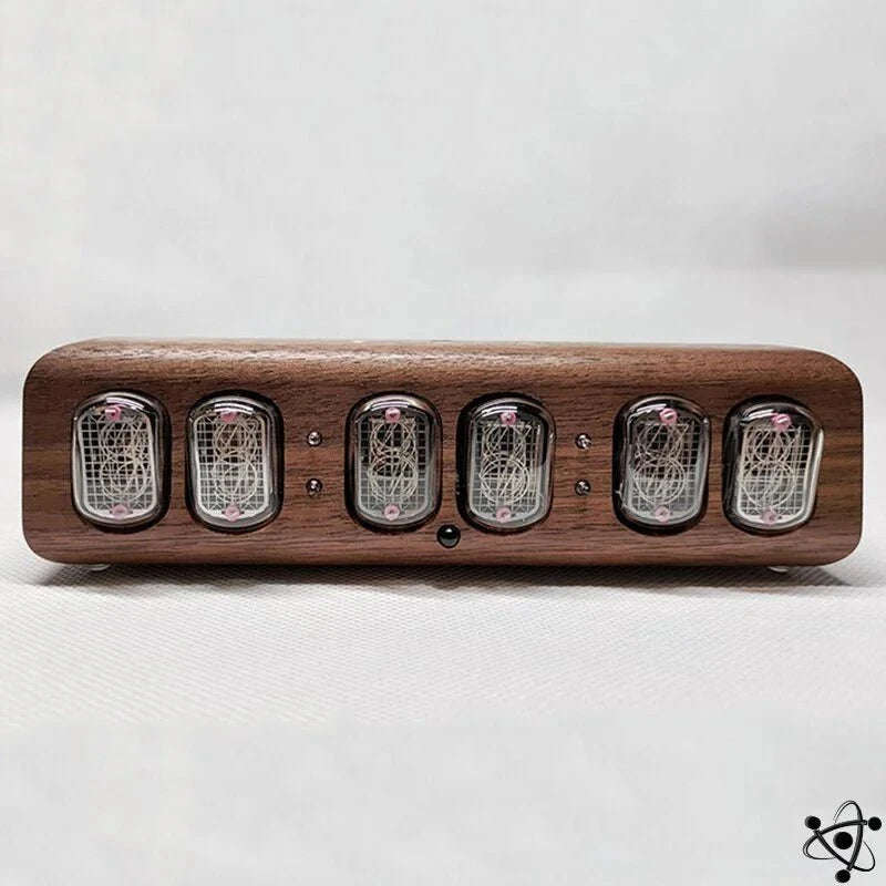Nixie In Walnut Bluetooth Clock Science Decor