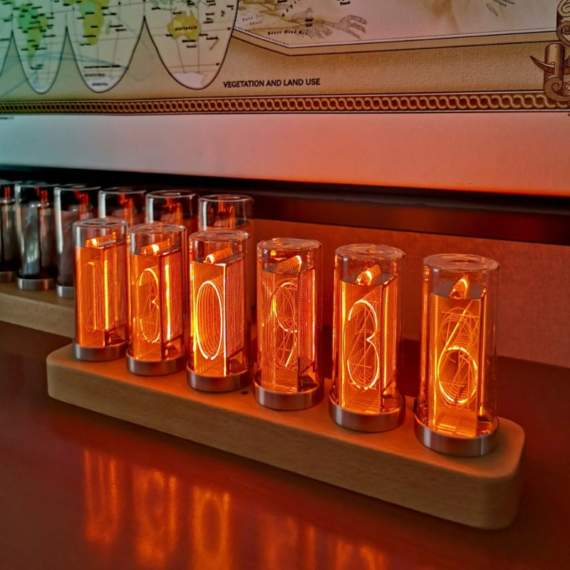 Nixie Tube Clock Glow LED Science Decor