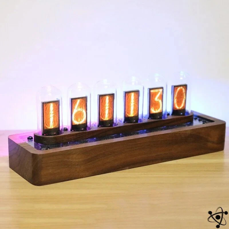 Nixie Tube Clock Ips & Noyer Science Decor