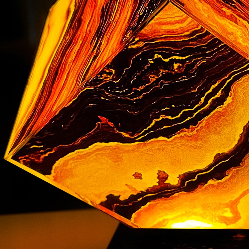 Onyx Marble LED Desk Lamp Science Decor