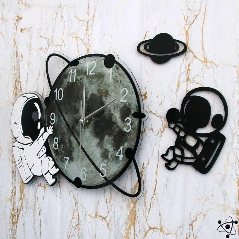 Original Astronauts Wall Clock Science Decor