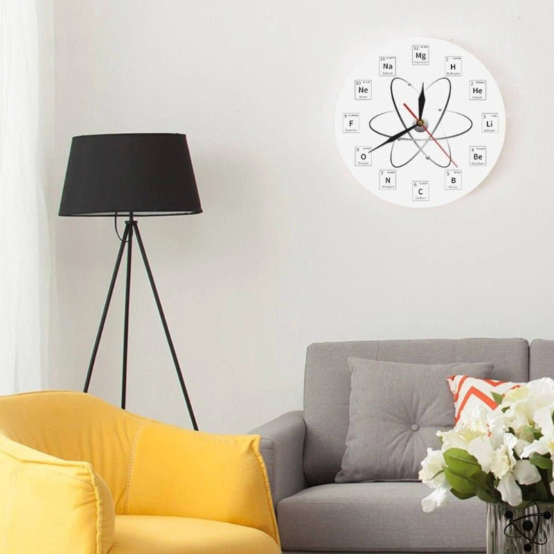 Original Periodic Element Wall Clock Science Decor