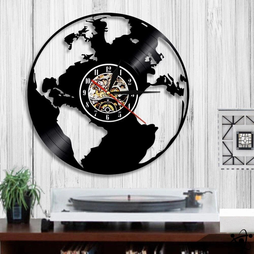 Original Wall Clock Earth Led Science Decor