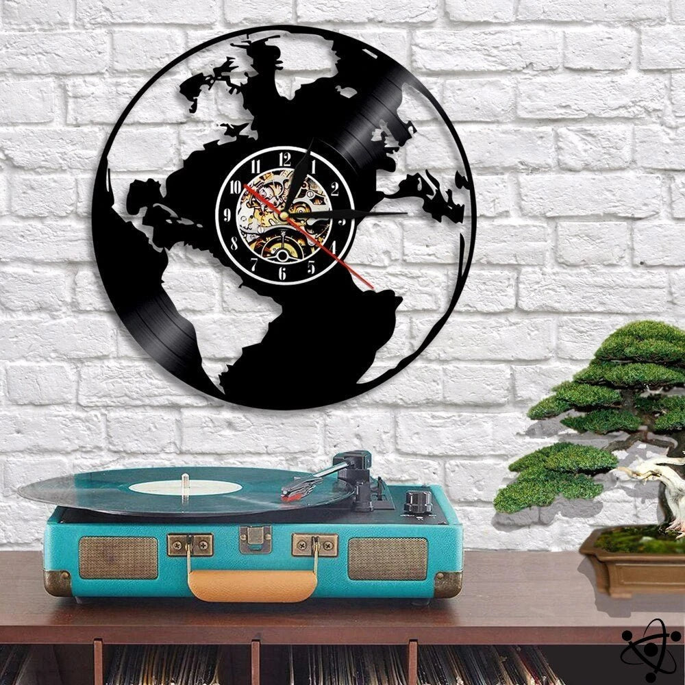 Original Wall Clock Earth Led Science Decor