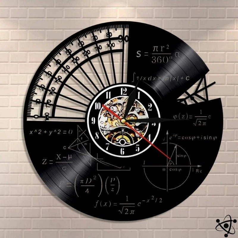 Original Wall Clock Led Geometric Formula Science Decor