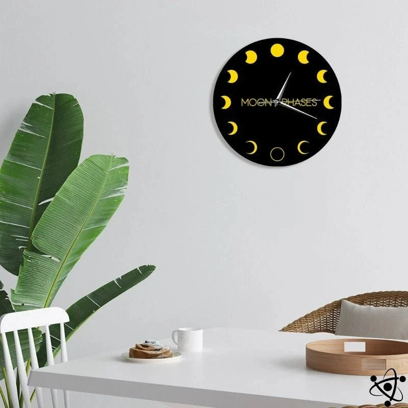 Original Wall Clock Lunar Phase Science Decor