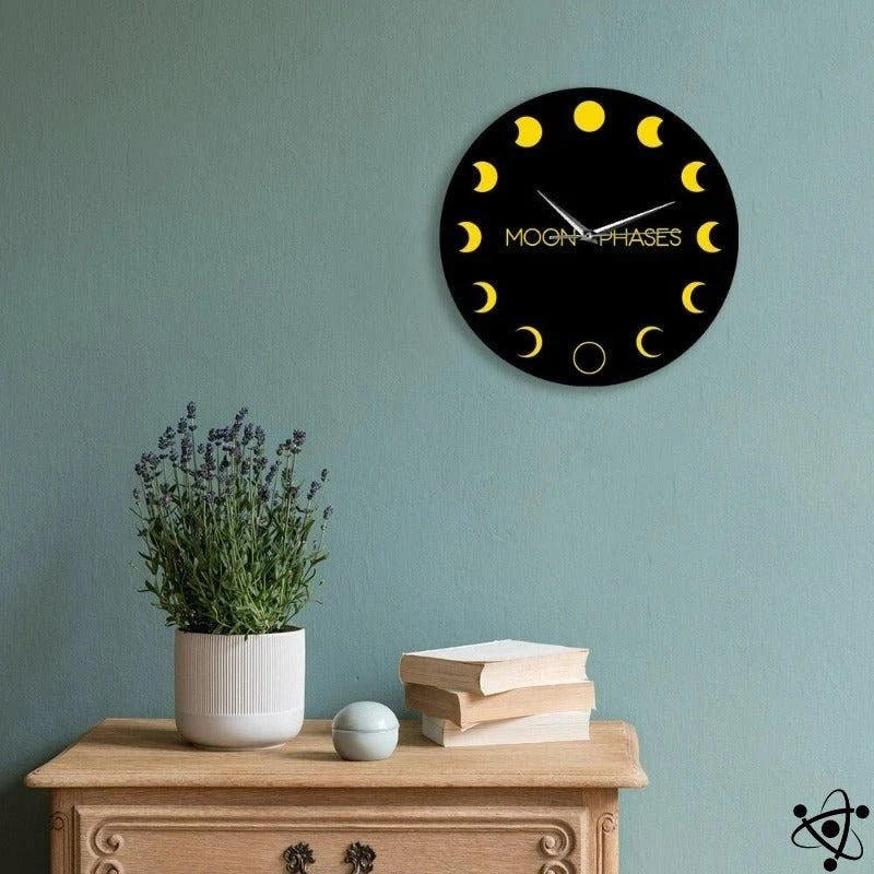 Original Wall Clock Lunar Phase Science Decor
